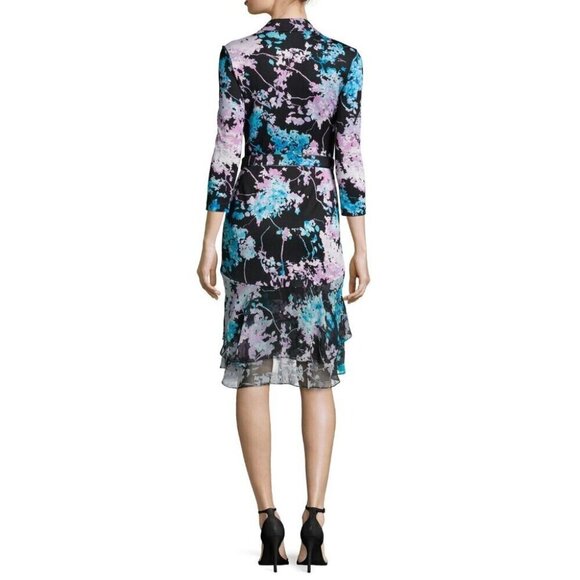 Diane von Furstenberg Cathy Floral Daze Silk Wrap Dress Size 4 S DVF - Picture 14 of 14